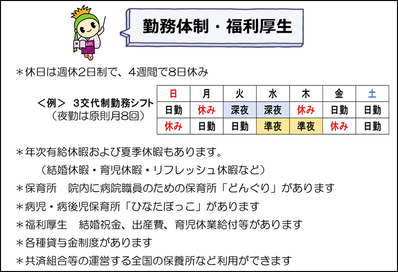 勤務体制・福利厚生